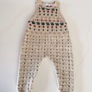 ZARA jacquard Knit Overalls